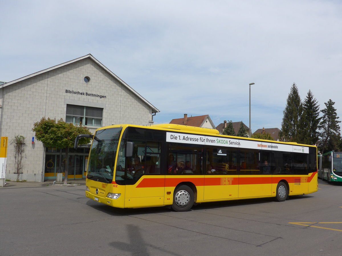 (170'287) - BLT Oberwil - Nr. 62/BL 7160 - Mercedes am 30. April 2016 in Bottmingen, Schloss