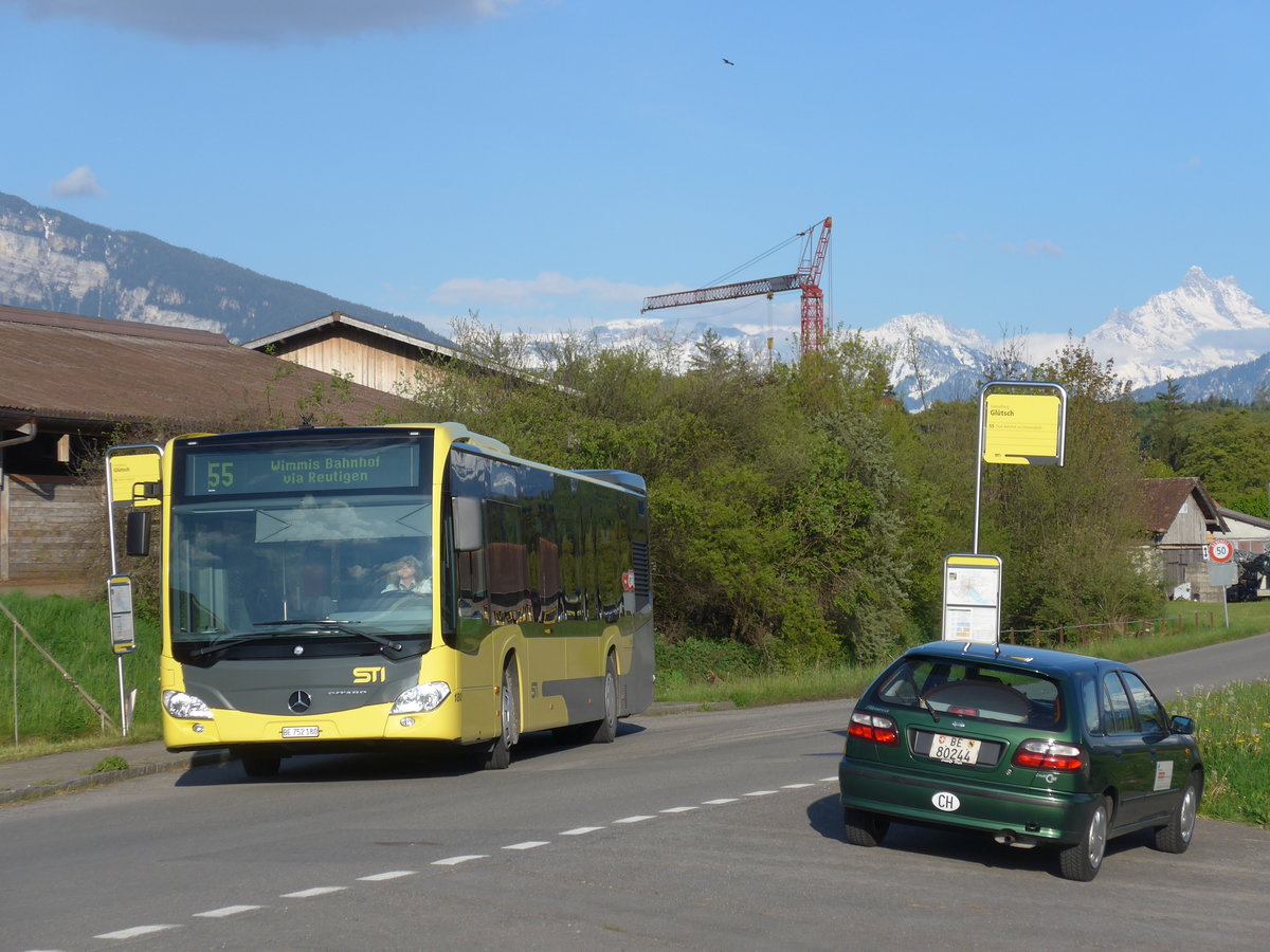 (170'341) - STI Thun - Nr. 180/BE 752'180 - Mercedes am 4. Mai 2016 in Zwieselberg, Gltsch