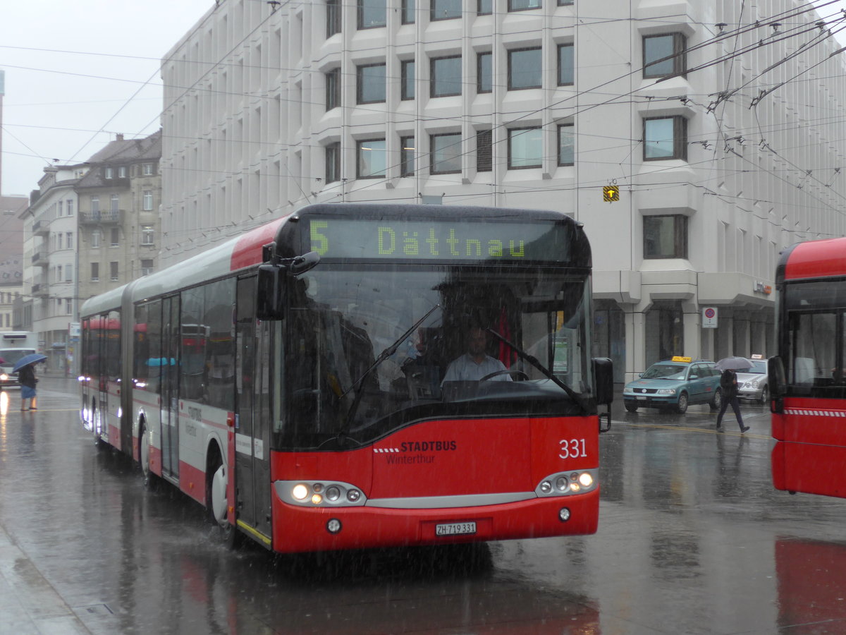 (170'493) - SW Winterthur - Nr. 331/ZH 719'331 - Solaris am 13. Mai 2016 beim Hauptbahnhof Winterthur