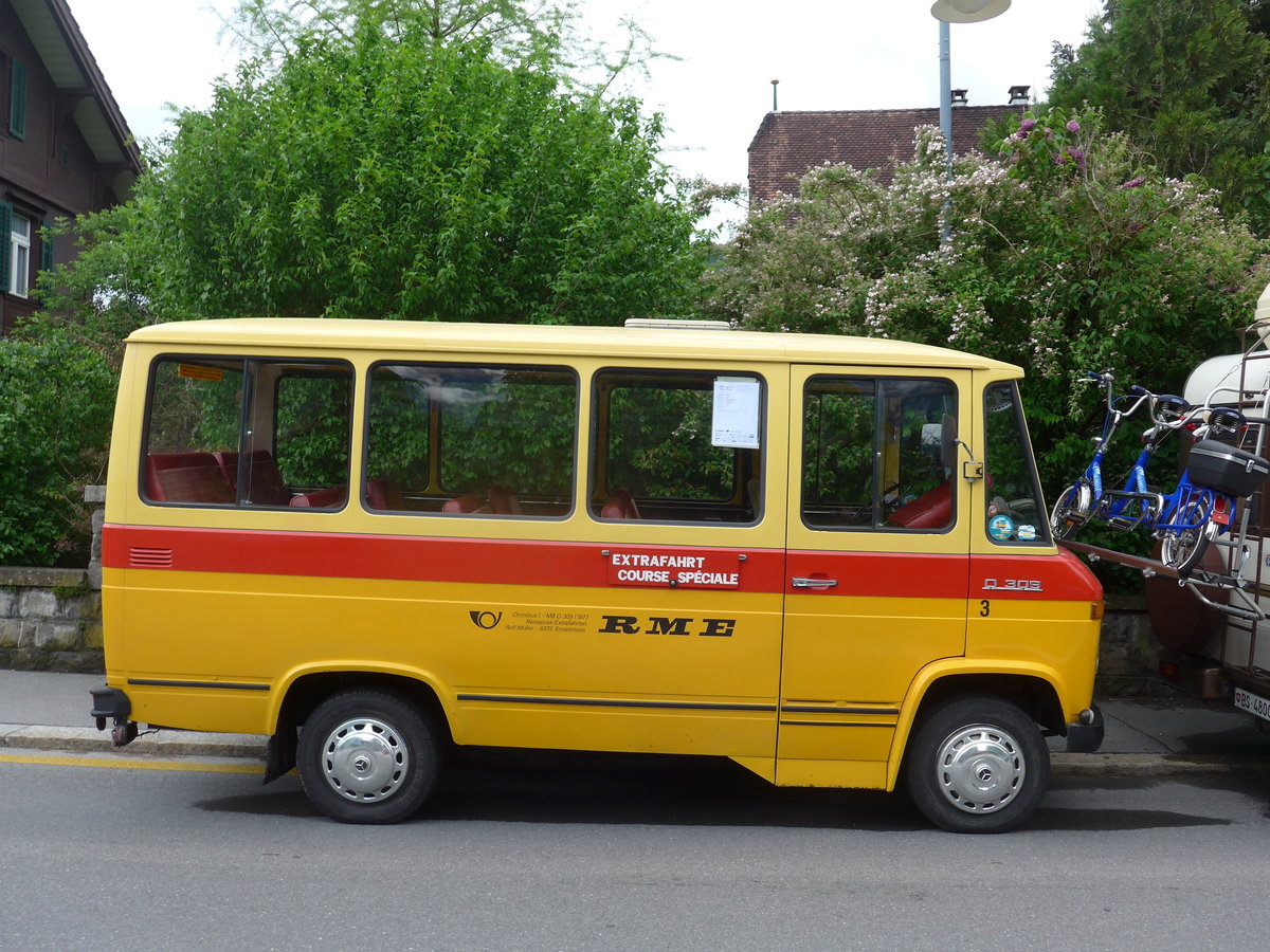 (170'842) - Scheidegger, Schnbhl - Nr. 3/BE 150'067 - Mercedes (ex Mller, Ennetmoos Nr. 3; ex Berwert, Stalden; ex Privat) am 14. Mai 2016 in Sarnen, OiO