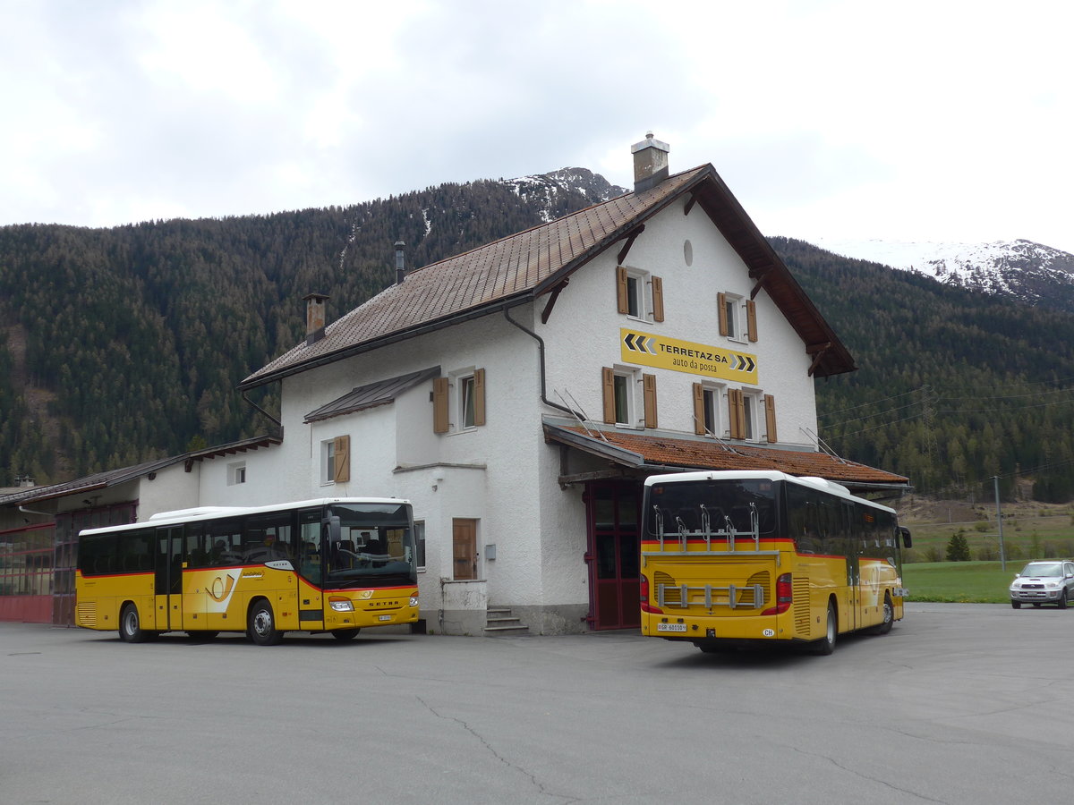 (170'919) - Terretaz, Zernez - GR 25'760 + GR 60'110 - Setra am 16. Mai 2016 in Zernez, Garage