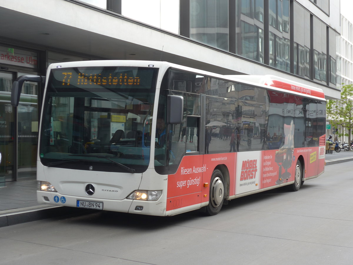 (171'043) - Seitz, Neu-Ulm - NU-BN 94 - Mercedes am 19. Mai 2016 in Ulm, Rathaus Ulm