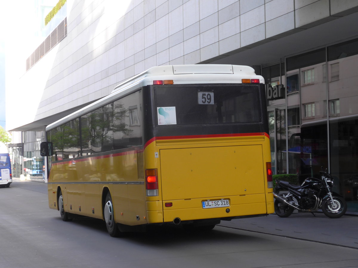 (171'071) - Schrder, Langenau - UL-SC 318 - Setra (ex PostAuto/PU) am 19. Mai 2016 in Ulm, Rathaus Ulm