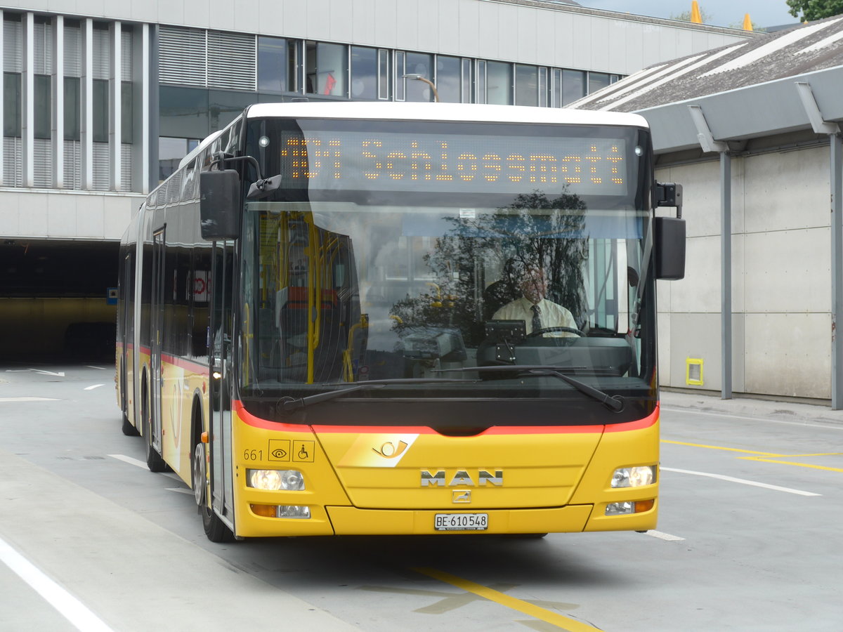 (171'824) - PostAuto Bern - Nr. 661/BE 610'548 - MAN am 13. Juni 2016 in Bern, Postautostation