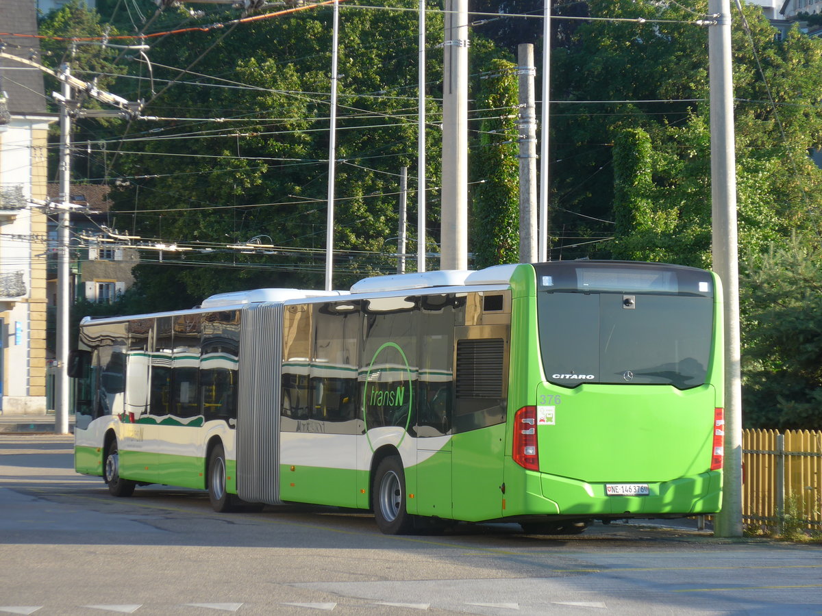 (173'099) - transN, La Chaux-de-Fonds - Nr. 376/NE 146'376 - Mercedes am 17. Juli 2016 in Neuchtel, Dpt