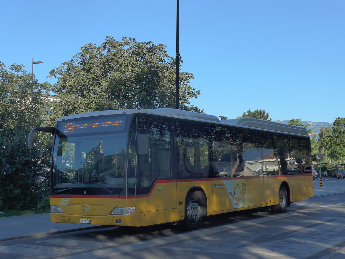 (173'129) - CarPostal Ouest - VD 510'289 - Mercedes am 19. Juli 2016 beim Bahnhof Yverdon