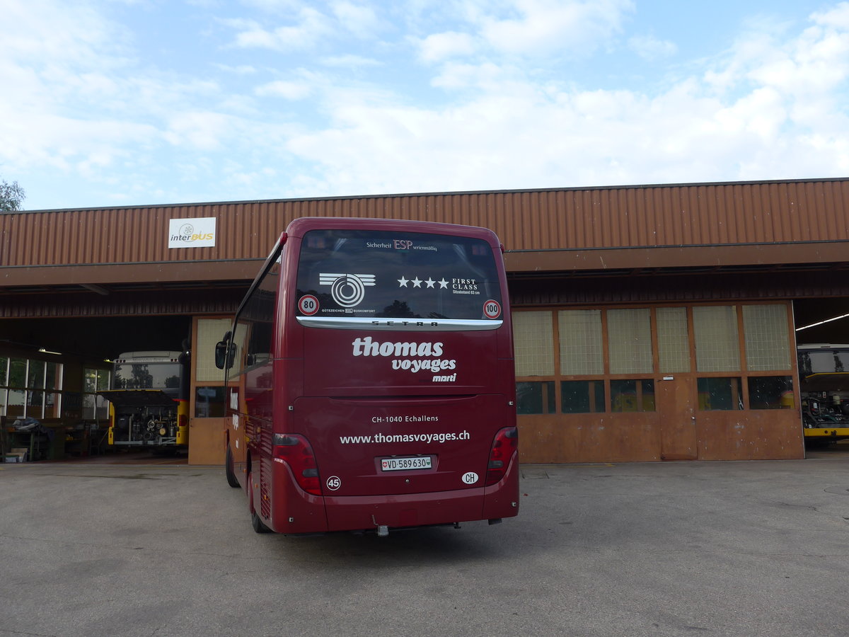 (173'231) - Thomas, Echallens - Nr. 45/VD 589'630 - Setra am 21. Juli 2016 in Yverdon, Postgarage