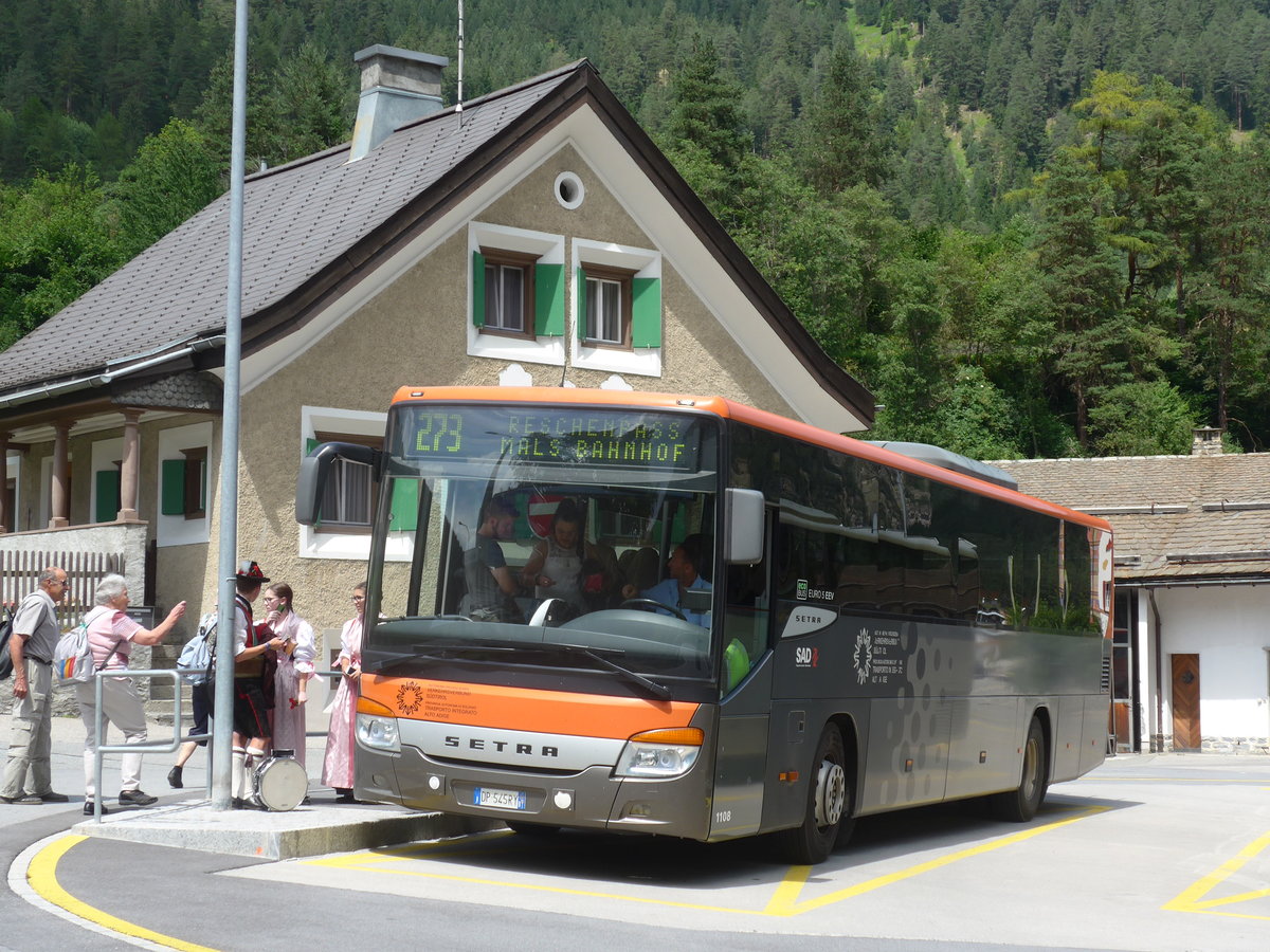 (173'341) - Aus Italien: SAD Bozen - Nr. 1108/DP-545 RY - Setra am 24. Juli 2016 in Martina, Cunfin