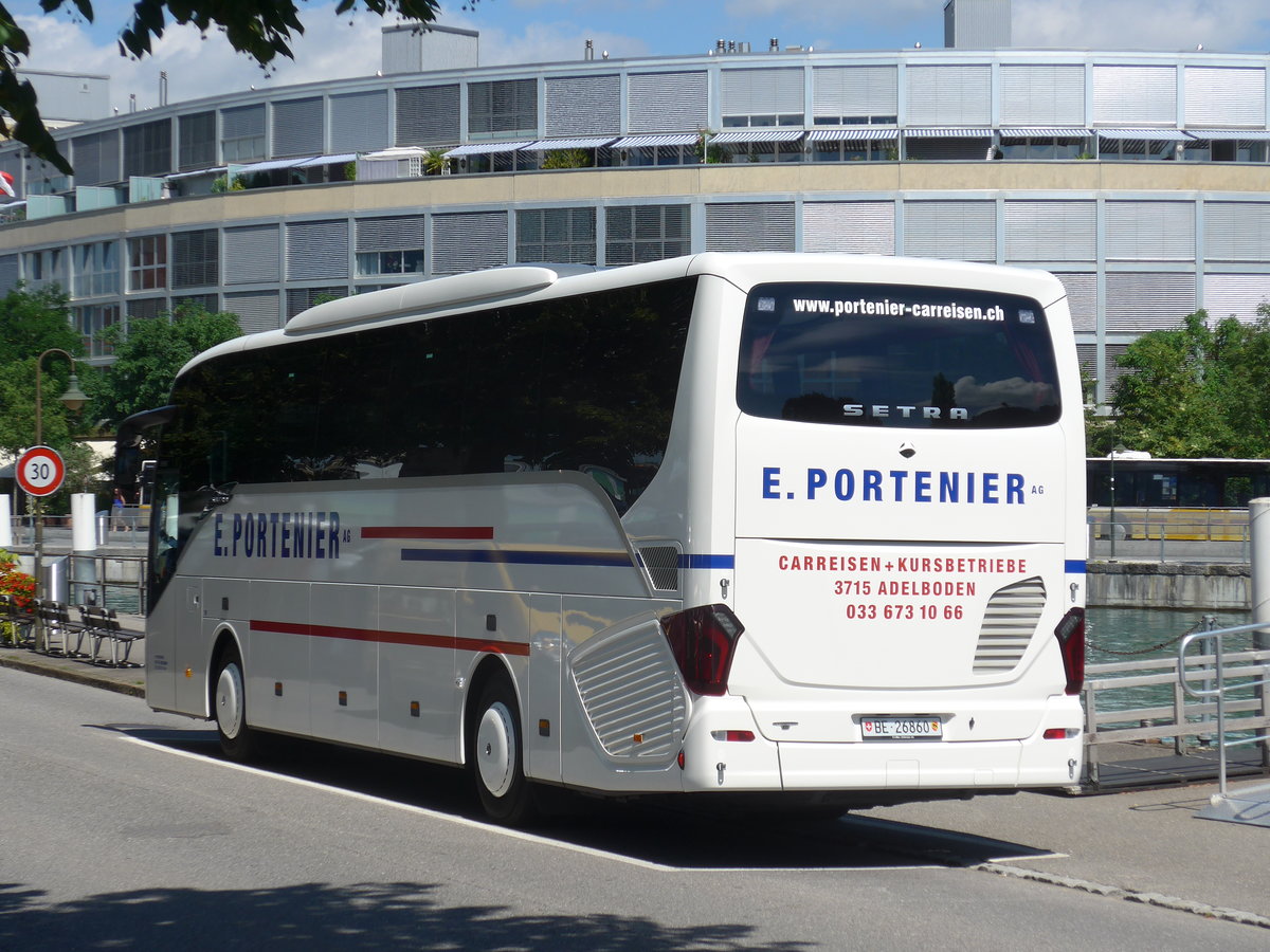 (173'365) - Portenier, Adelboden - Nr. 3/BE 26'860 - Setra am 29. Juli 2016 bei der Schifflndte Thun