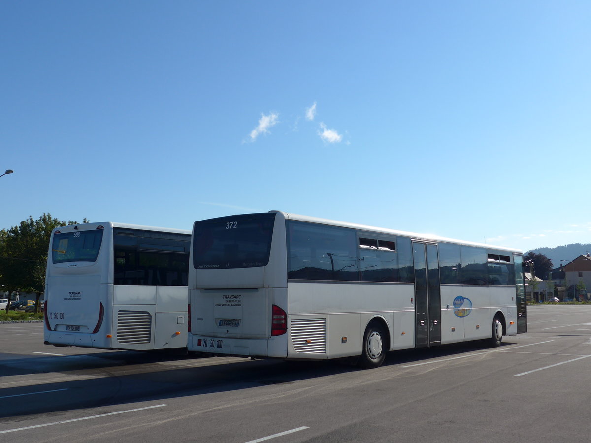 (173'550) - Transarc, Lons le Saunier - Nr. 372/AY 062 FJ - Mercedes am 1. August 2016 beim Bahnhof Pontarlier