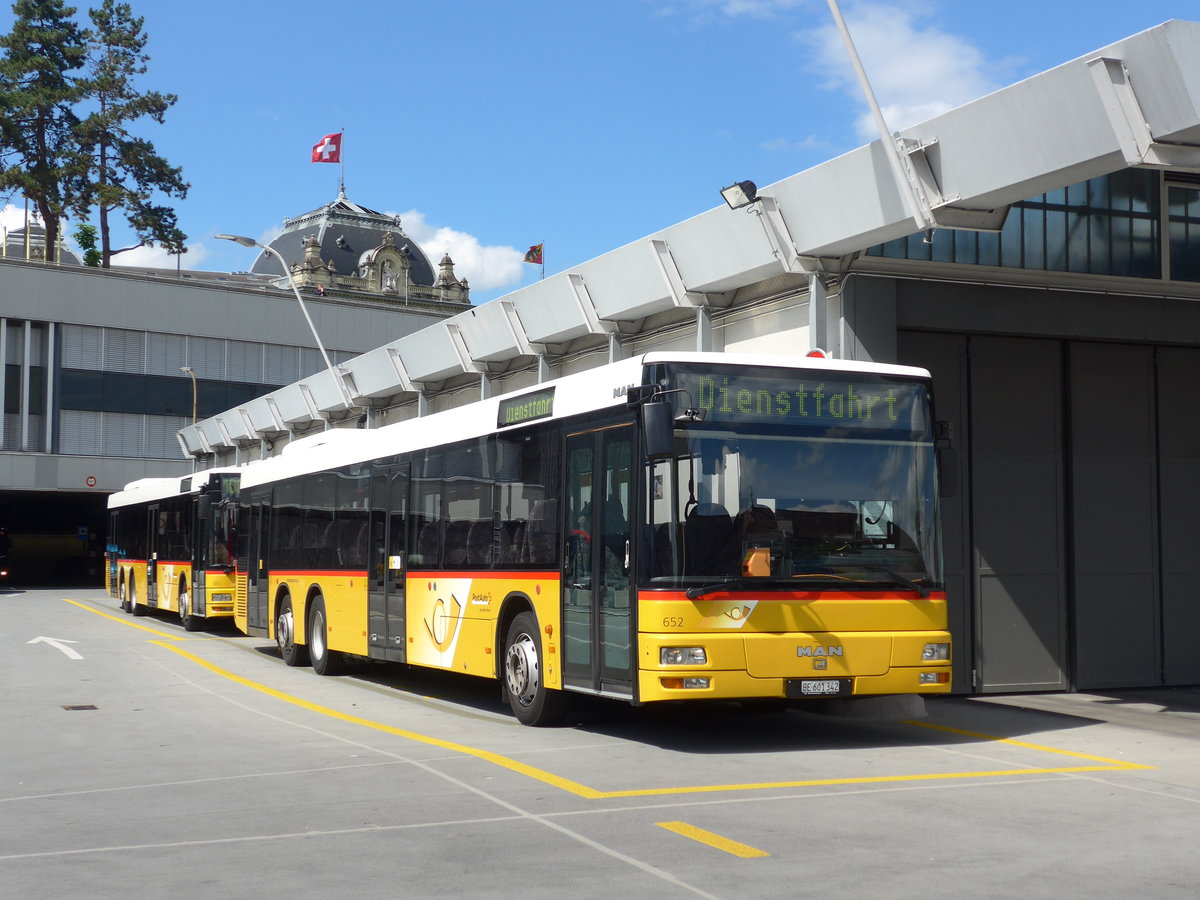 (173'617) - PostAuto Bern - Nr. 652/BE 601'342 - MAN am 1. August 2016 in Bern, Postautostation