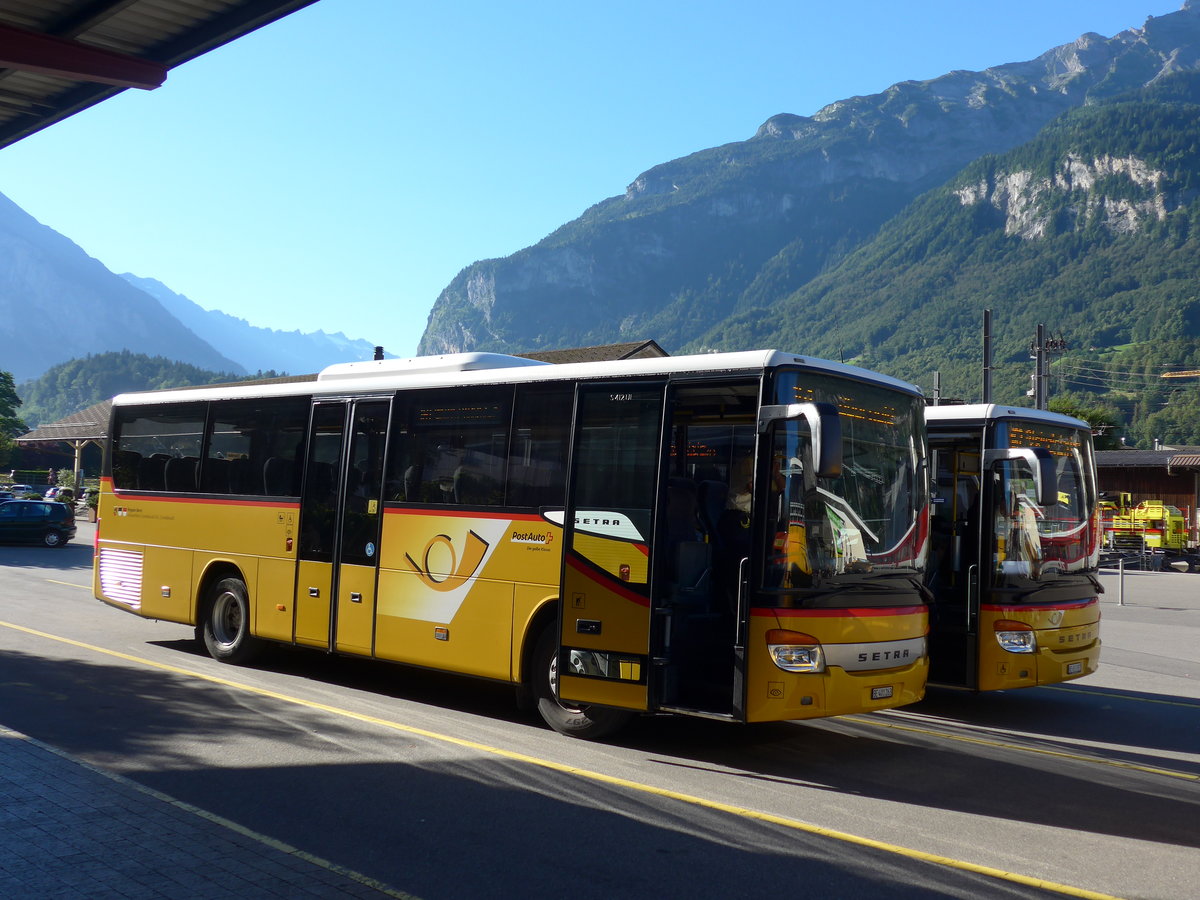 (173'701) - AVG Meiringen - Nr. 63/BE 401'263 - Setra am 8. August 2016 in Meiringen, Postautostation