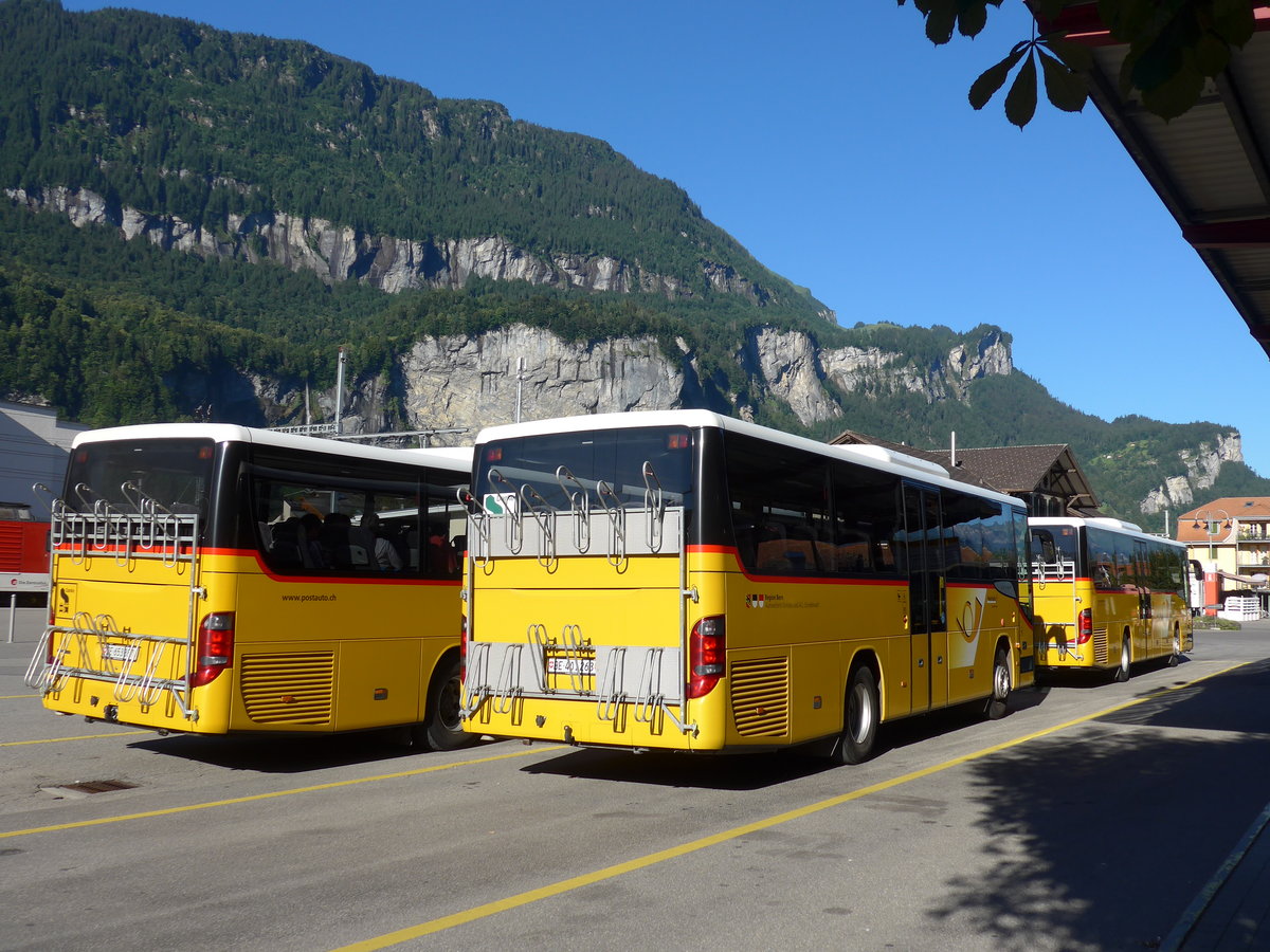 (173'702) - AVG Meiringen - Nr. 63/BE 401'263 - Setra am 8. August 2016 in Meiringen, Postautostation