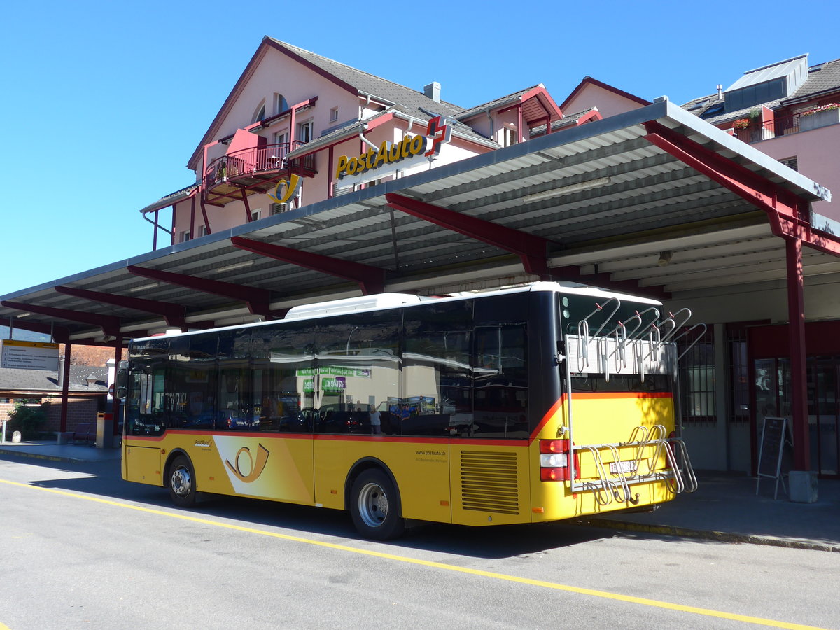 (173'713) - AVG Meiringen - Nr. 62/BE 407'862 - MAN/Gppel am 8. August 2016 in Meiringen, Postautostation