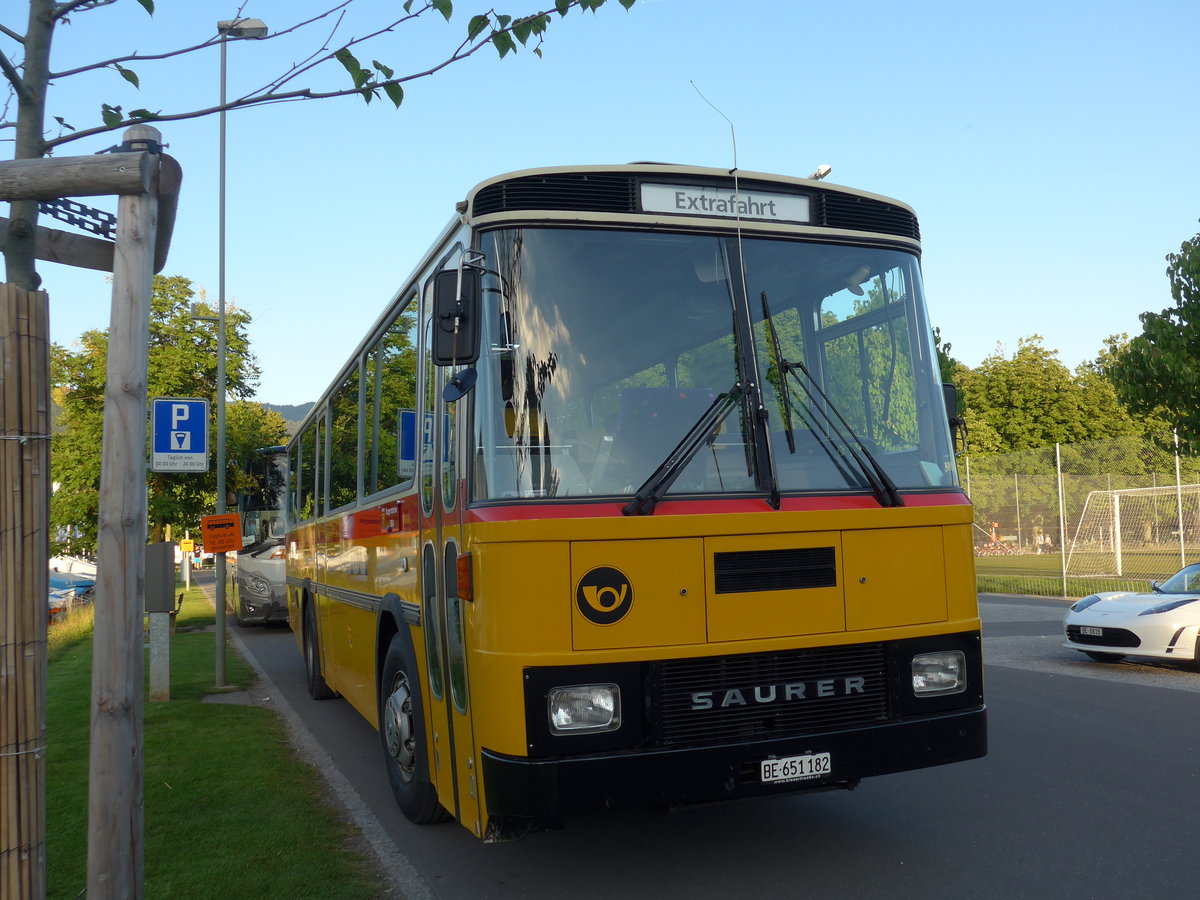 (173'896) - Bernair, Mnsingen - BE 651'182 - Saurer/Tscher (ex Schebath, Lauerz; ex Albin, Fllanden; ex Heim, Flums) am 13. August 2016 in Thun, Strandbad