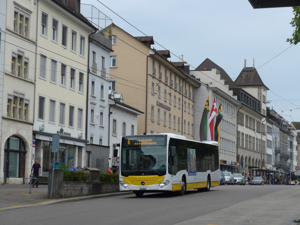 (173'940) - VBSH Schaffhausen - Nr. 21/SH 38'021 - Mercedes am 20. August 2016 beim Bahnhof Schaffhausen