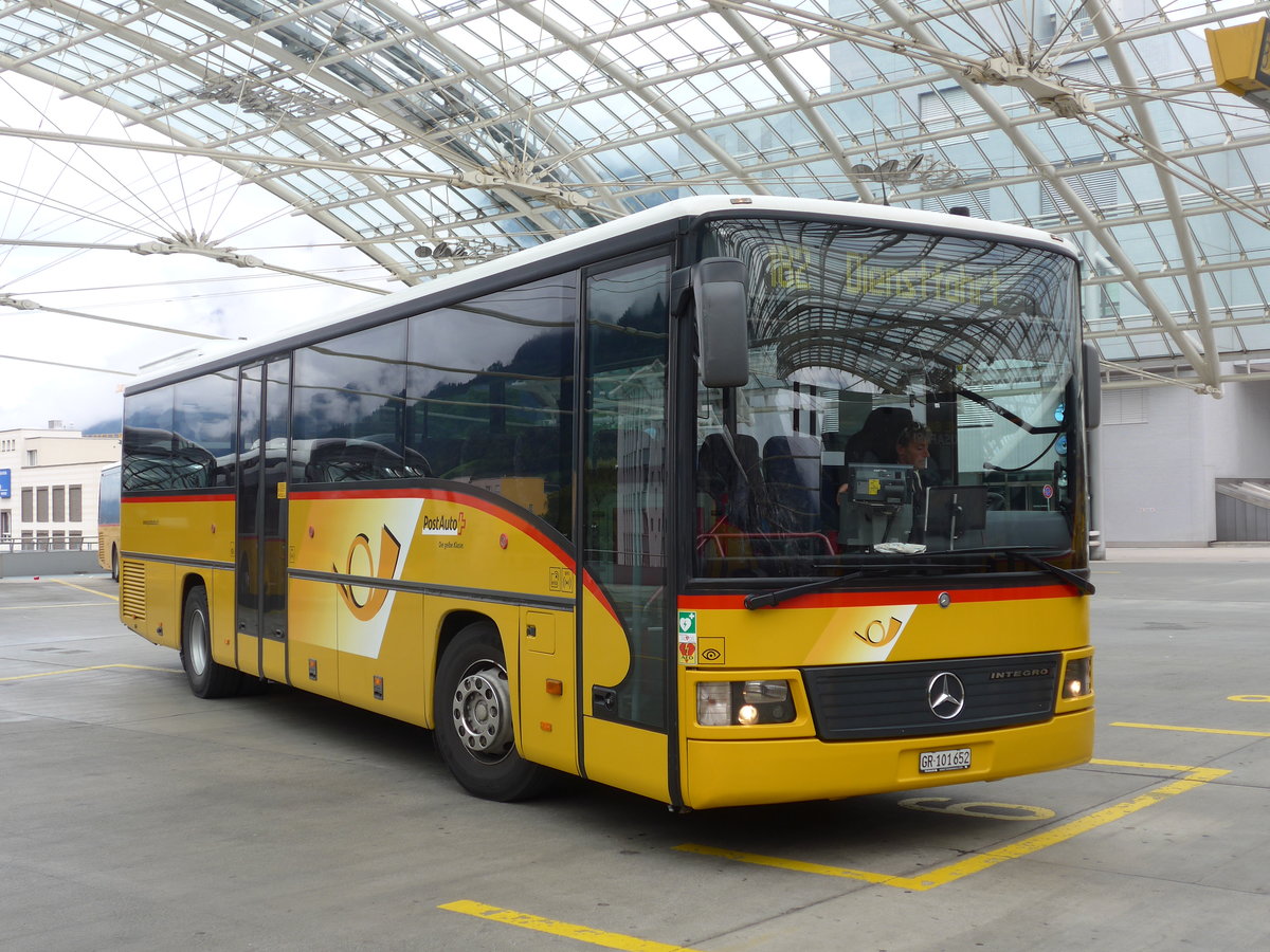 (174'145) - PostAuto Graubnden - GR 101'652 - Mercedes am 21. August 2016 in Chur, Postautostation