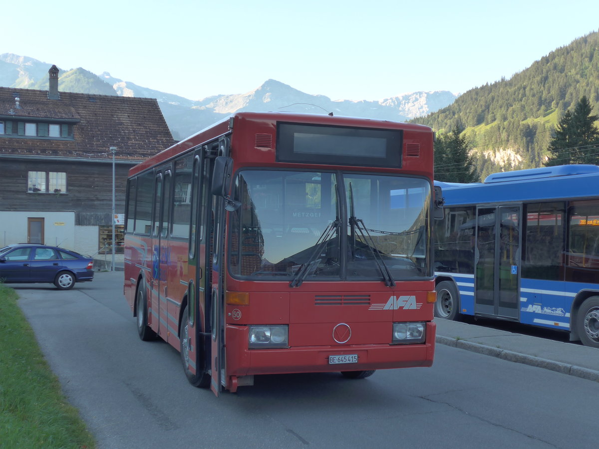 (174'292) - AFA Adelboden - Nr. 50/BE 645'415 - Vetter (ex AVG Grindelwald Nr. 21) am 27. August 2016 beim Bahnhof Lenk