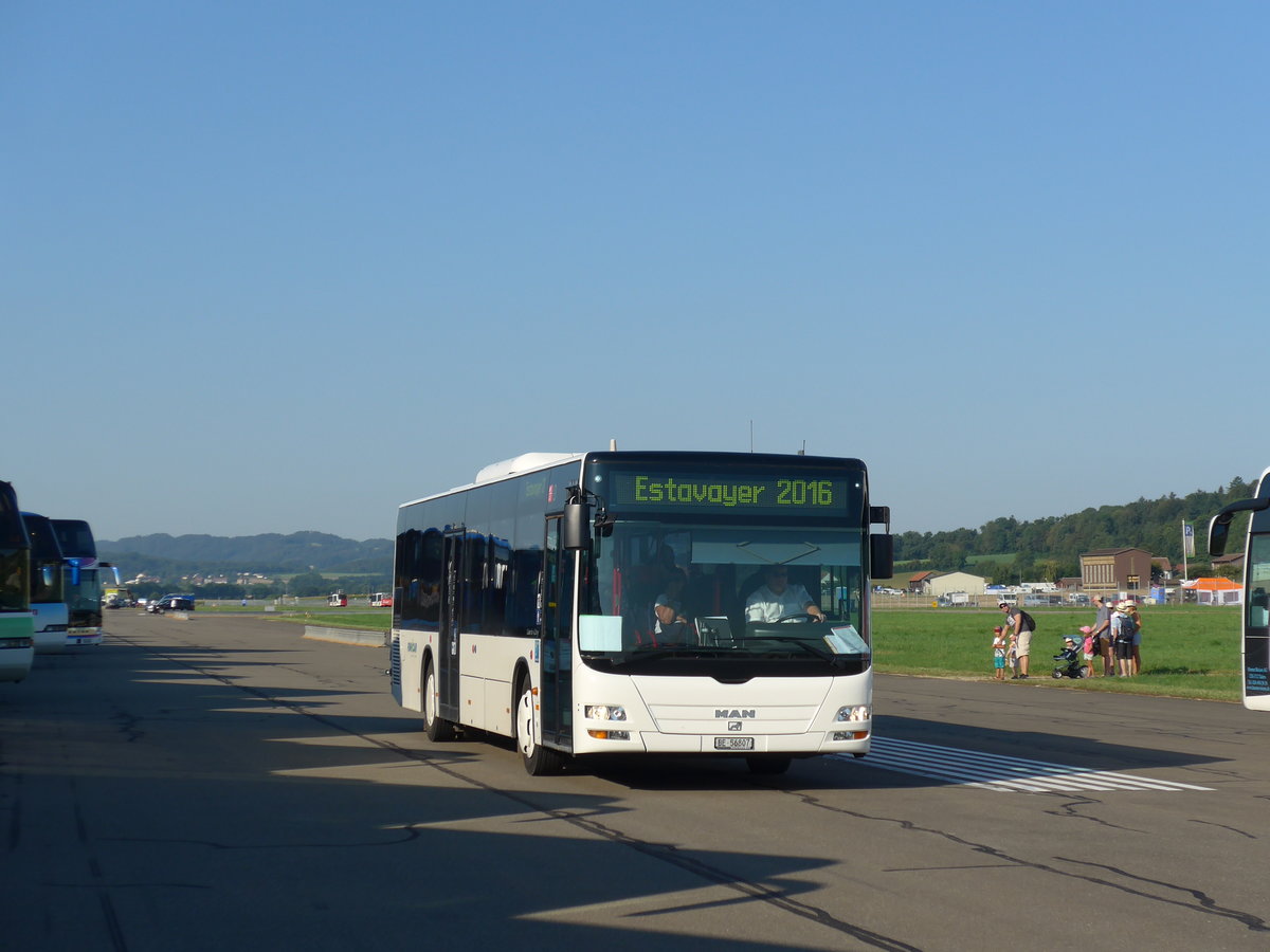 (174'389) - Funi-Car, Biel - Nr. 7/BE 56'807 - MAN am 28. August 2016 in Estavayer-le-Lac, ESAF