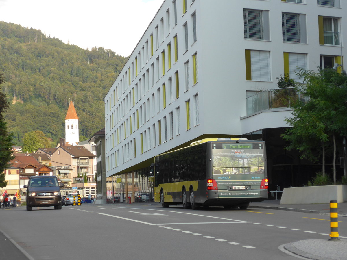 (174'438) - STI Thun - Nr. 159/BE 752'159 - MAN am 1. September 2016 in Thun, Guisanplatz