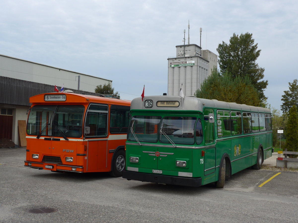 (174'471) - BVB Basel (RWB) - Nr. 75/BE 530'697 - FBW/FHS am 4. September 2016 in Burgdorf, Lyssacherstrasse