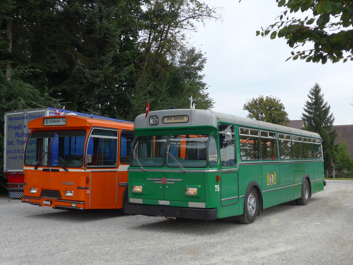 (174'474) - BVB Basel (RWB) - Nr. 75/BE 530'697 - FBW/FHS am 4. September 2016 in Hindelbank