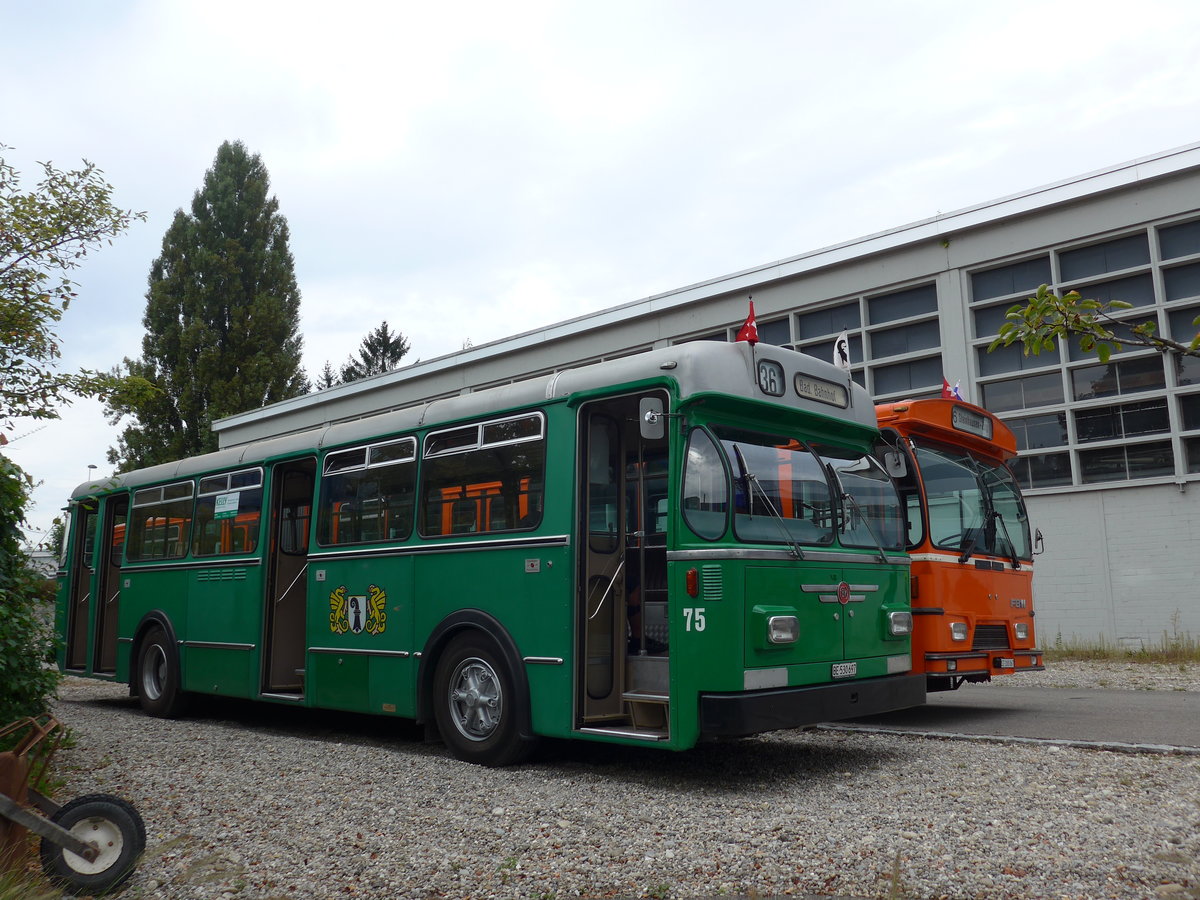 (174'484) - BVB Basel (RWB) - Nr. 75/BE 530'697 - FBW/FHS am 4. September 2016 in Aarberg, Halle TVB