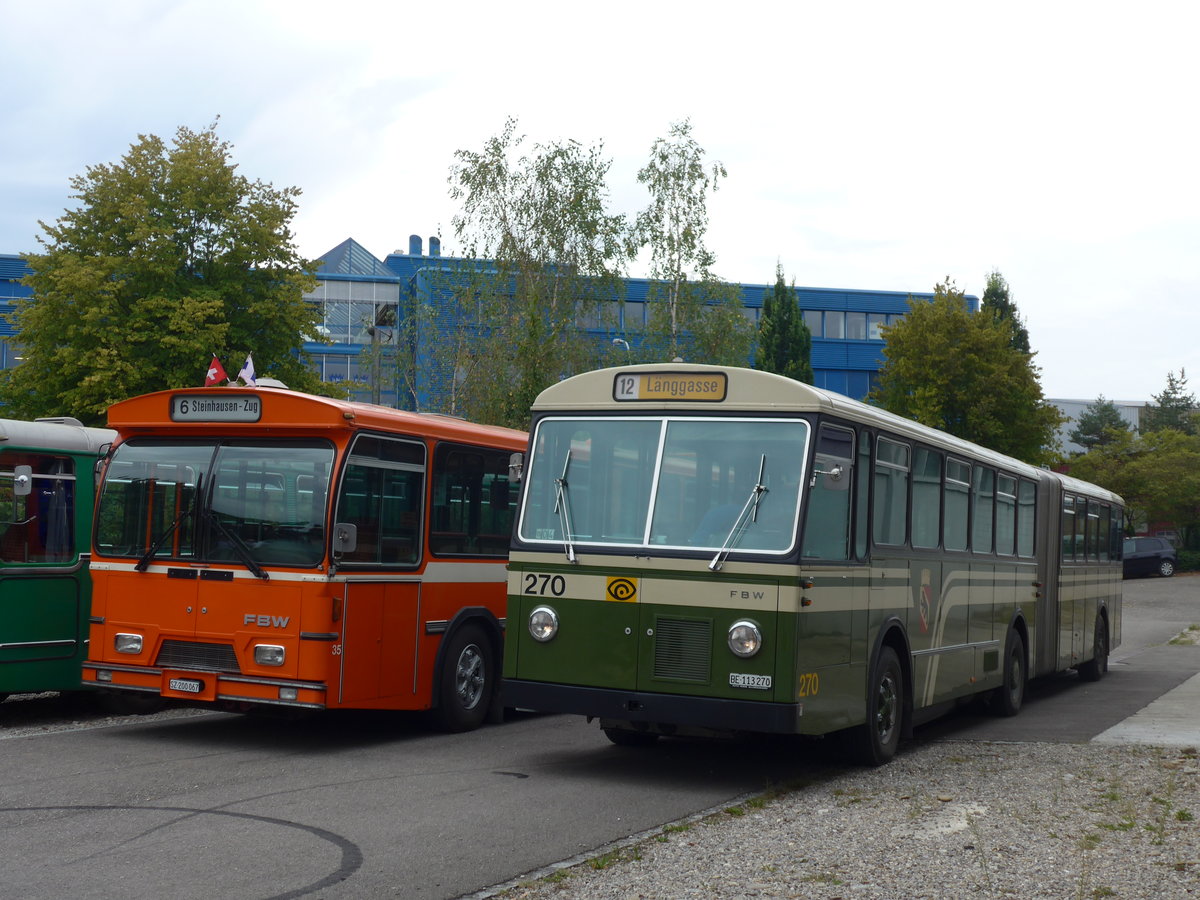 (174'494) - SVB Bern (TVB) - Nr. 270/BE 113'270 - FBW/SWS-Gangloff am 4. September 2016 in Aarberg, Halle TVB