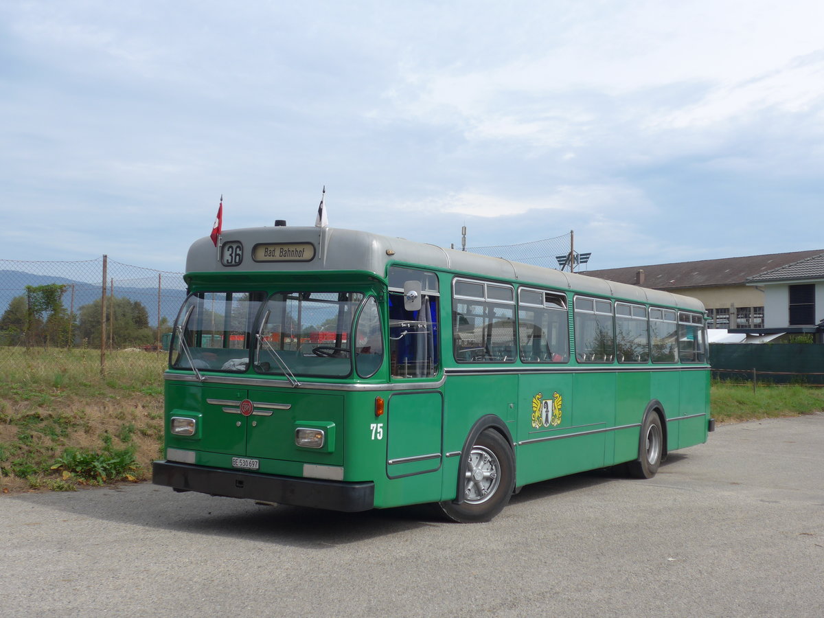 (174'500) - BVB Basel (RWB) - Nr. 75/BE 530'697 - FBW/FHS am 4. September 2016 in Finsterhennen, Landi