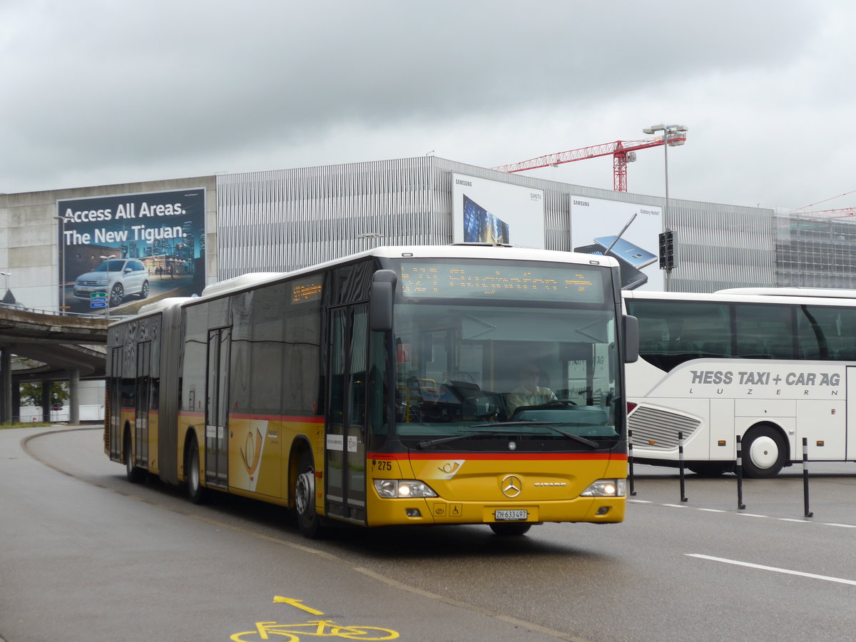 (174'592) - PostAuto Zrich - Nr. 275/ZH 633'497 - Mercedes am 5. September 2016 in Zrich, Flughafen