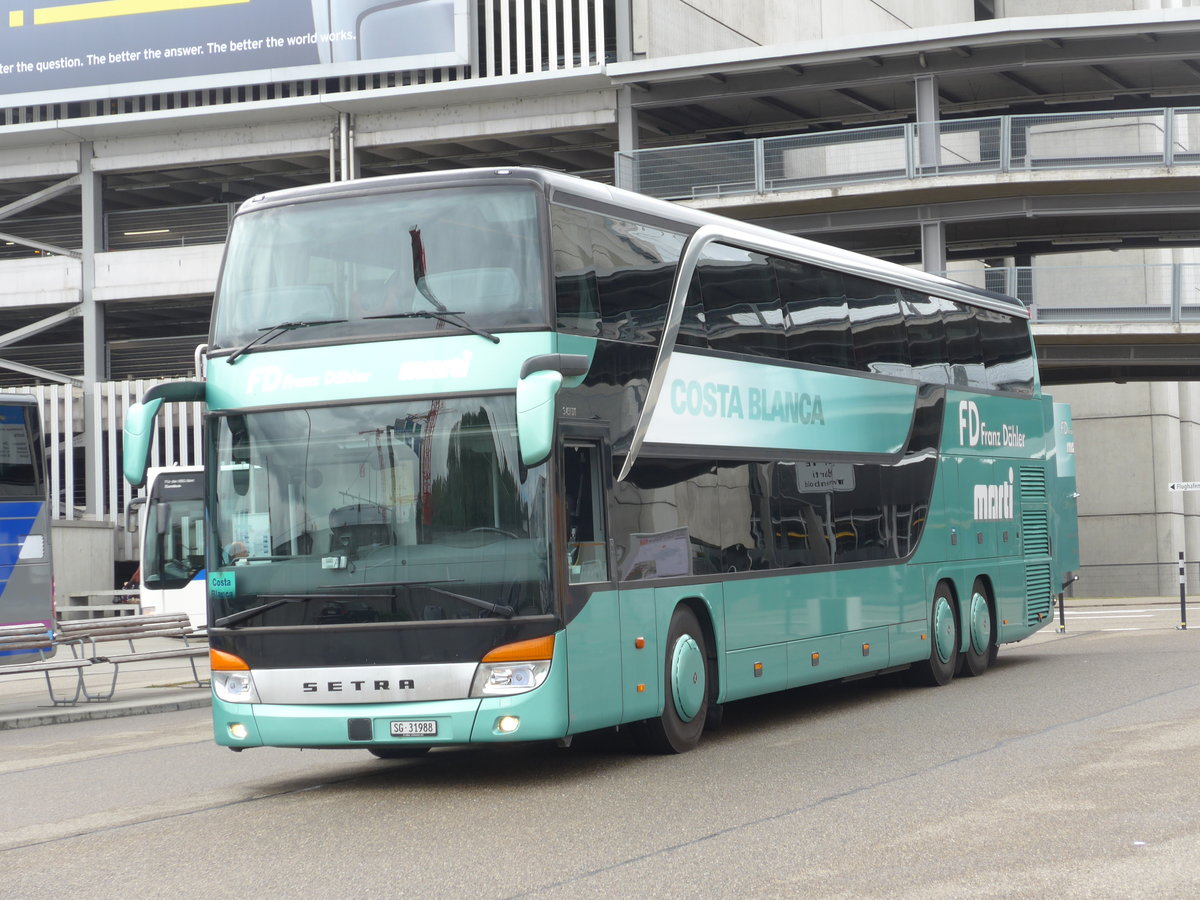 (174'630) - Dhler, Niederuzwil - SG 31'988 - Setra am 5. September 2016 in Zrich, Flughafen