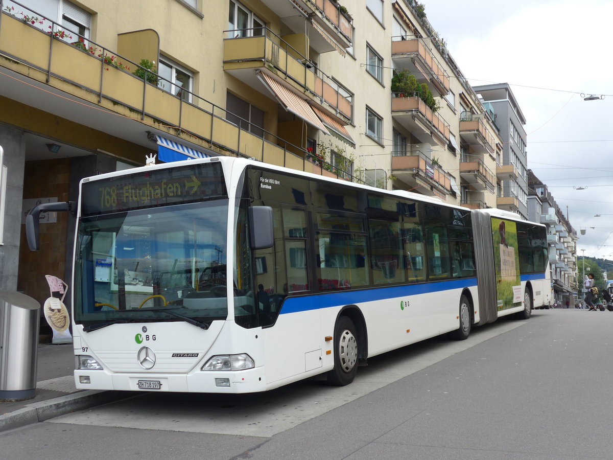 (174'636) - Welti-Furrer, Bassersdorf - Nr. 97/ZH 718'197 - Mercedes am 5. September 2016 beim Bahnhof Zrich-Oerlikon