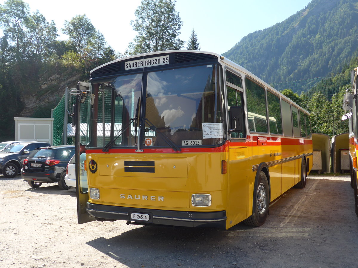 (174'690) - Gloor, Staufen -  P 26'516  - Saurer/Hess (ex ALMAT, Tagelswangen; ex P 26'516) am 10. September 2016 in Campo, Saurertreffen