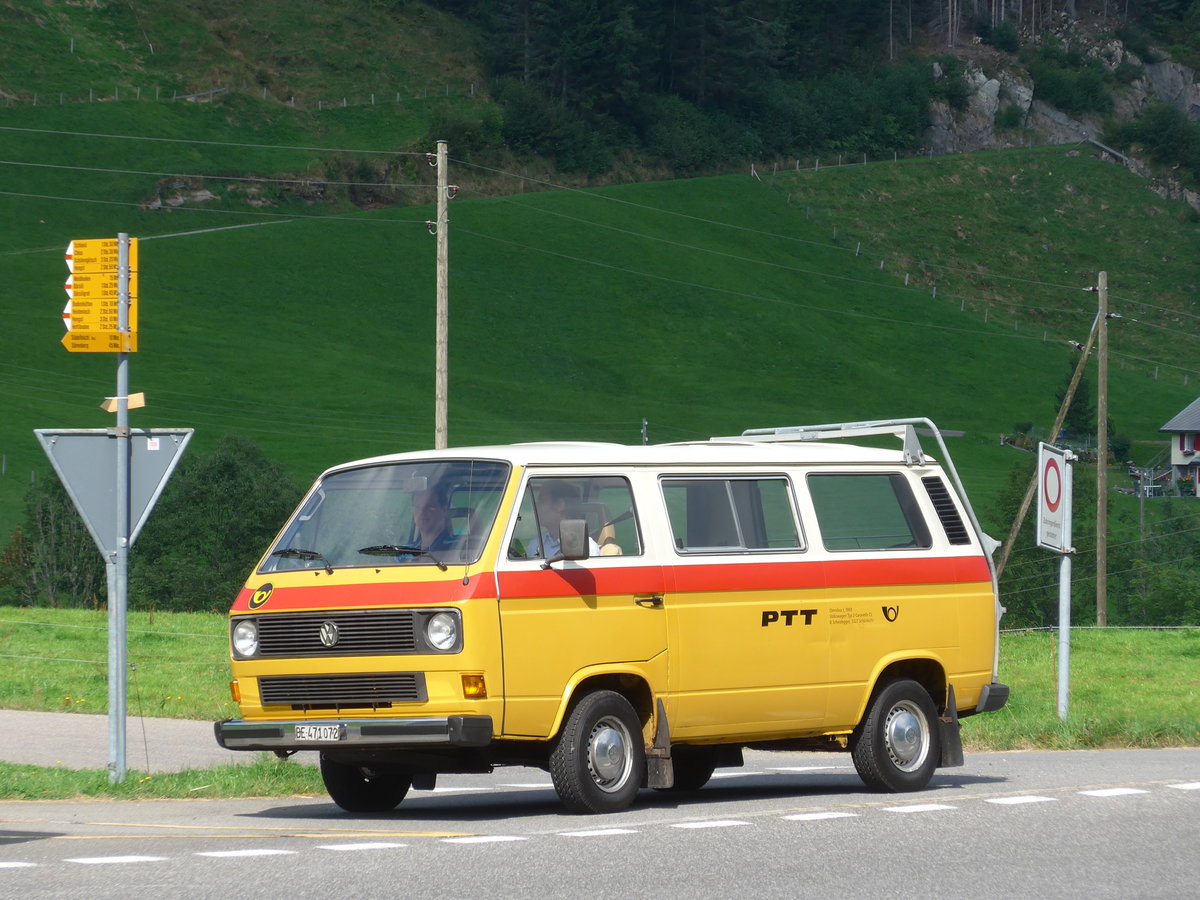 (174'871) - Scheidegger, Schnbhl - BE 471'072 - VW (ex Berwert, Stalden) am 11. September 2016 in Srenberg, Hirsegg