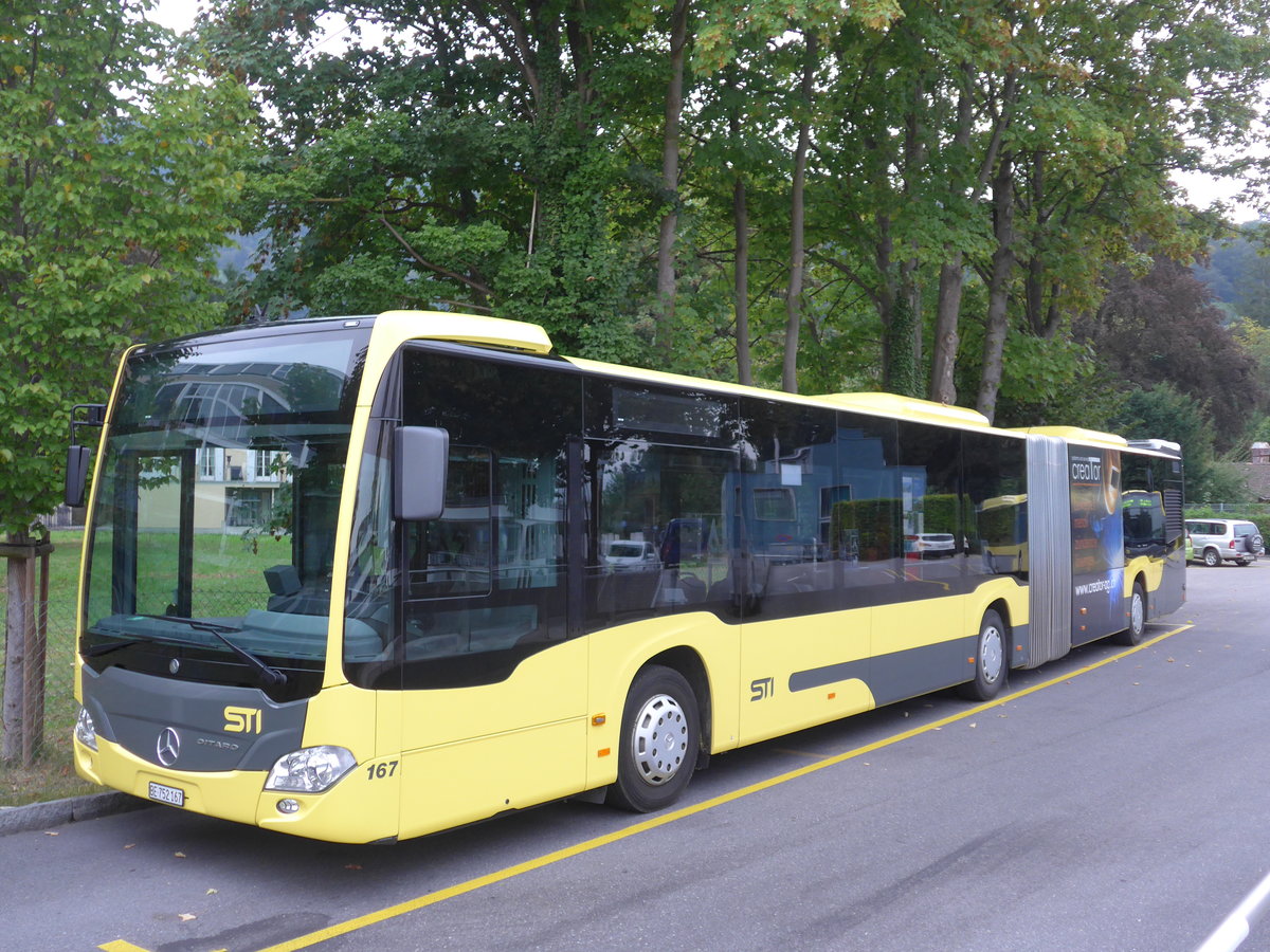 (174'932) - STI Thun - Nr. 167/BE 752'167 - Mercedes am 15. September 2016 bei der Schifflndte Thun