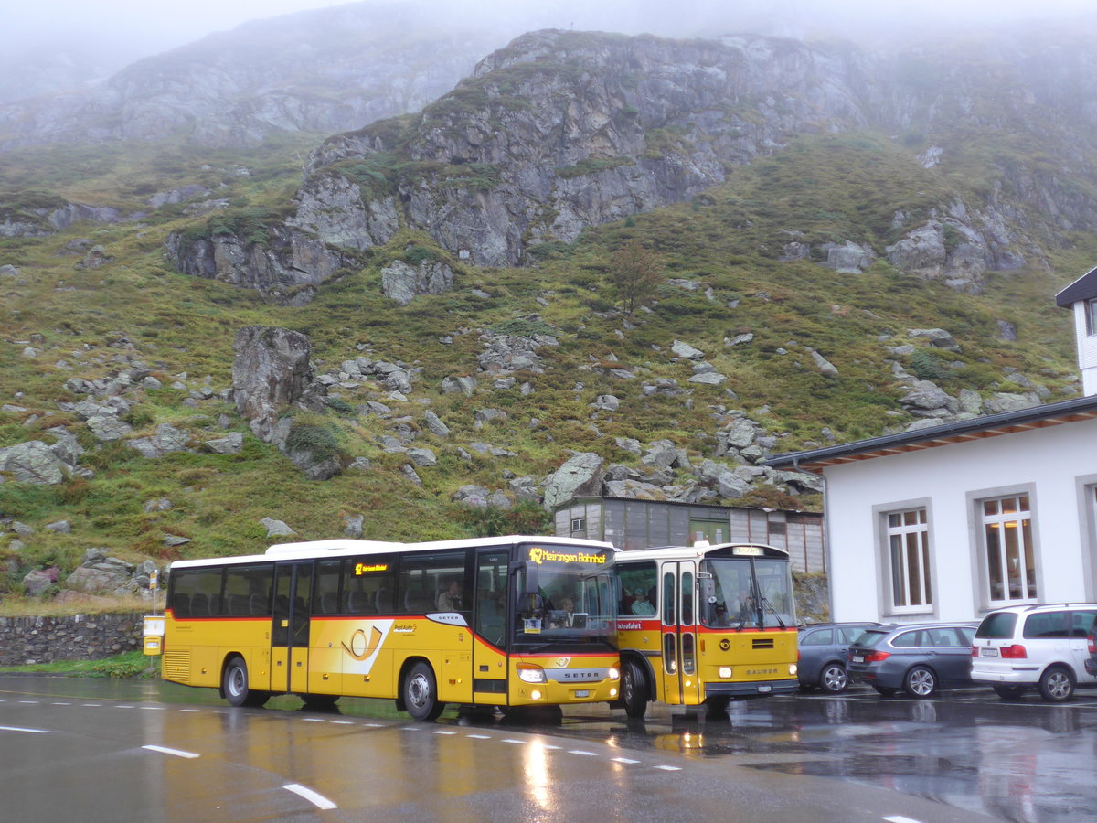 (175'040) - AVG Meiringen - Nr. 73/BE 171'453 - Setra am 18. September 2016 in Susten, Steingletscher