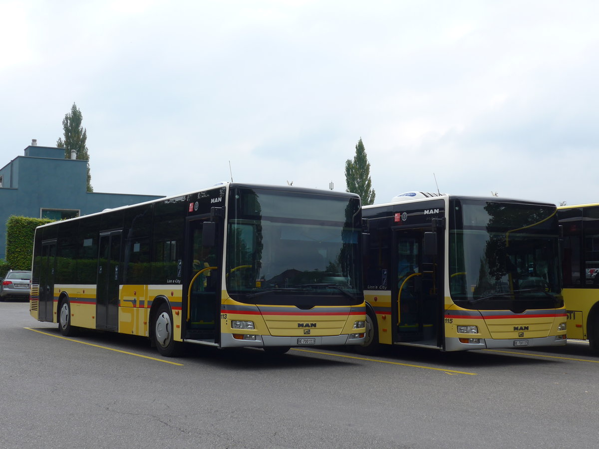 (175'063) - STI Thun - Nr. 113/BE 700'113 - MAN am 21. September 2016 bei der Schifflndte Thun