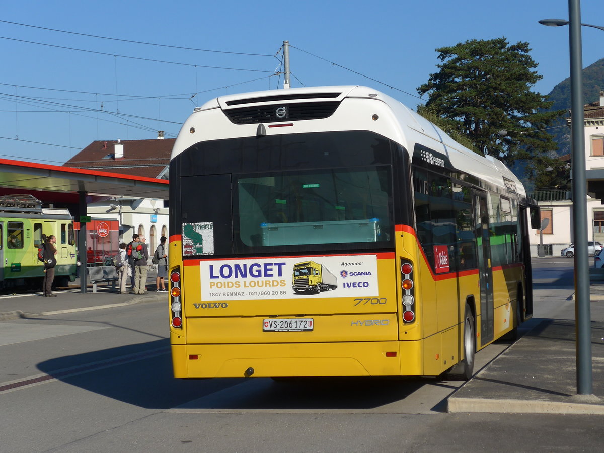 (175'074) - TPC Aigle - VS 206'172 - Volvo am 24. September 2016 beim Bahnhof Aigle