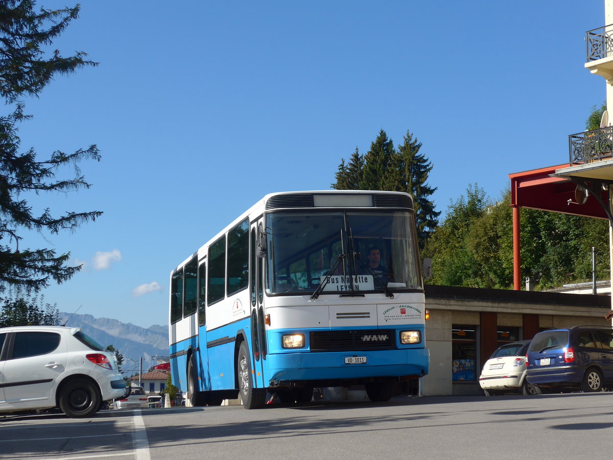 (175'084) - Leysin-Excursions, Leysin - VD 1011 - NAW/Hess (ex RTB Altsttten Nr. 48) am 24. September 2016 beim Bahnhof Leysin-Feydey