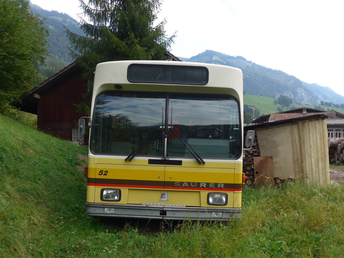 (175'208) - STI Thun - Nr. 52 - Saurer/R&J am 26. September 2016 in Erlenbach, Weier