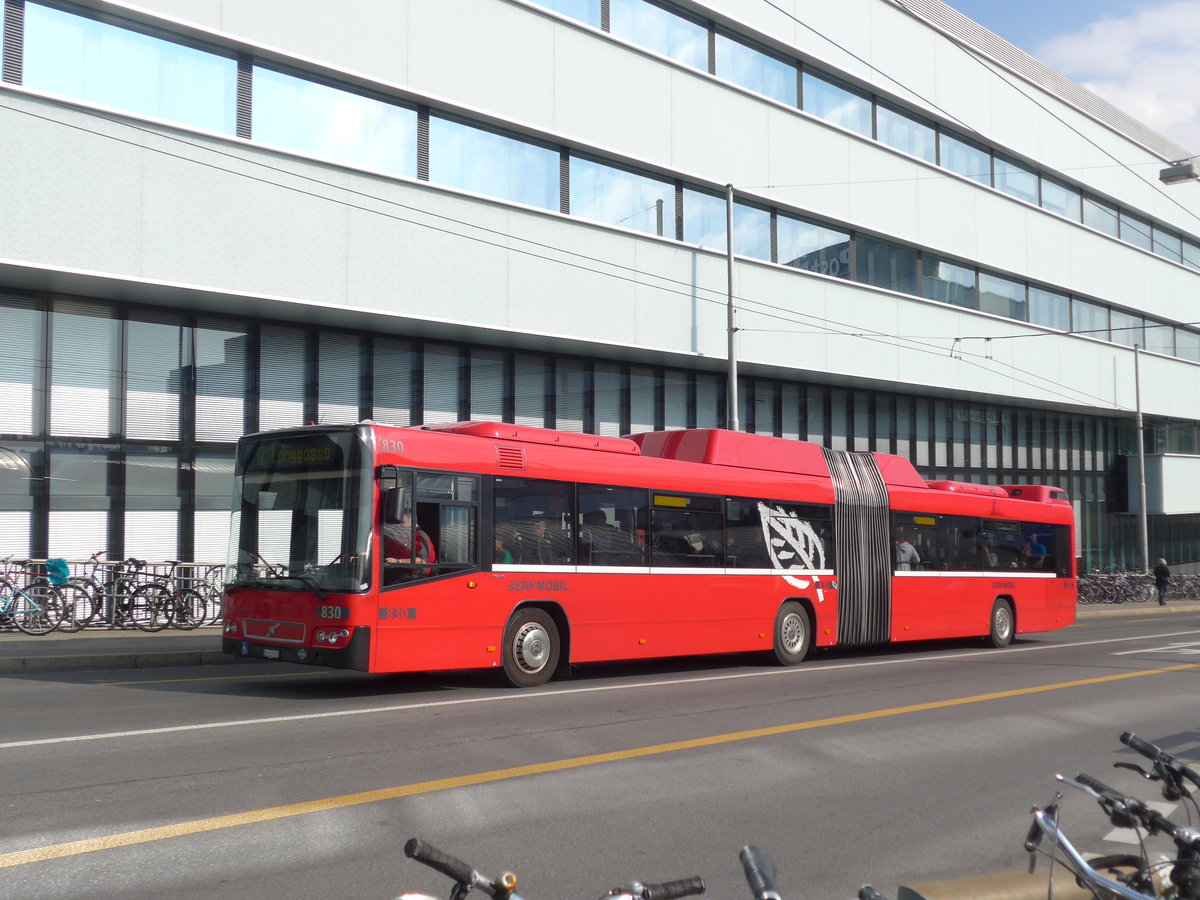 (175'236) - Bernmobil, Bern - Nr. 830/BE 612'830 - Volvo am 26. September 2016 in Bern, Schanzenstrasse