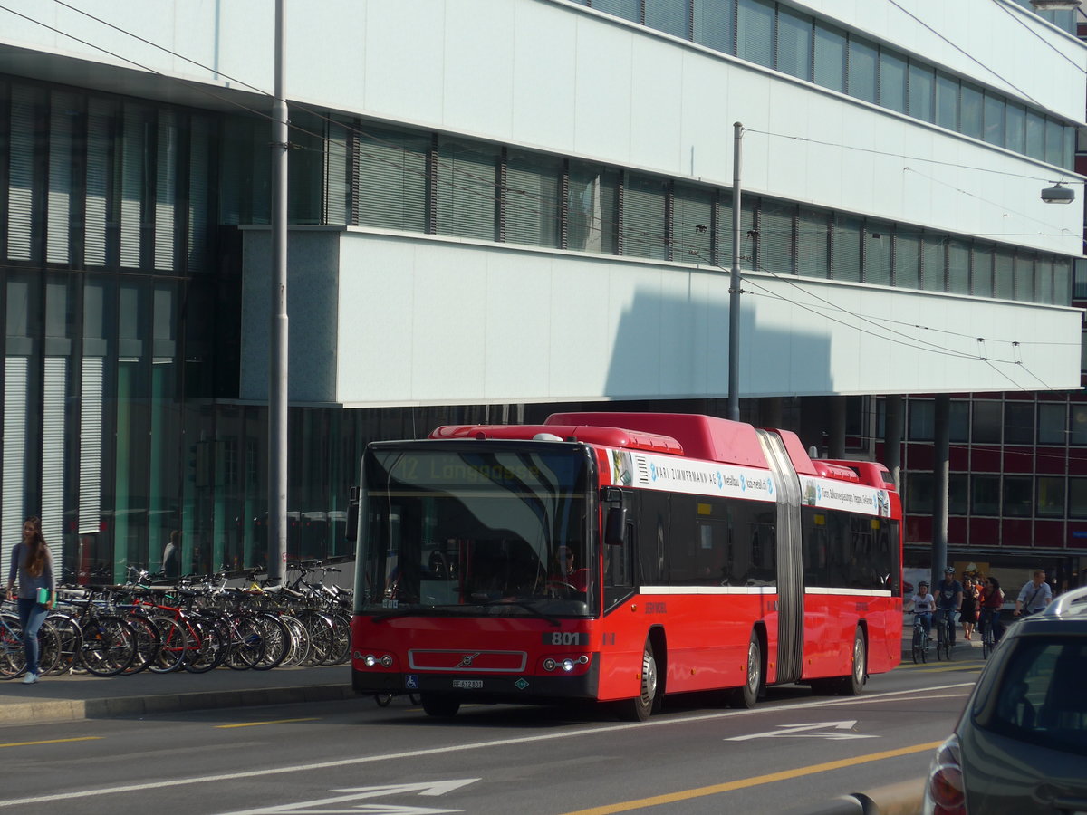 (175'240) - Bernmobil, Bern - Nr. 801/BE 612'801 - Volvo am 26. September 2016 in Bern, Schanzenstrasse