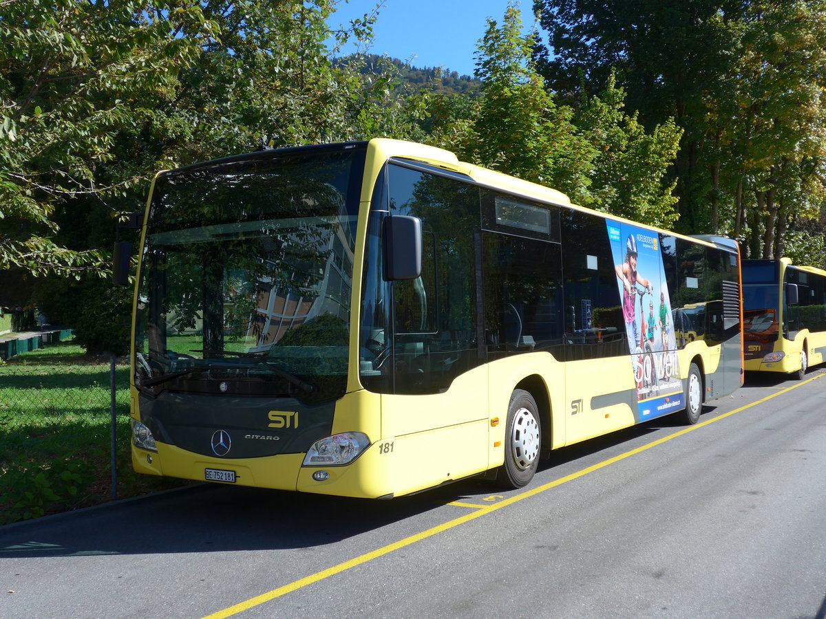 (175'273) - STI Thun - Nr. 181/BE 752'181 - Mercedes am 30. September 2016 bei der Schifflndte Thun