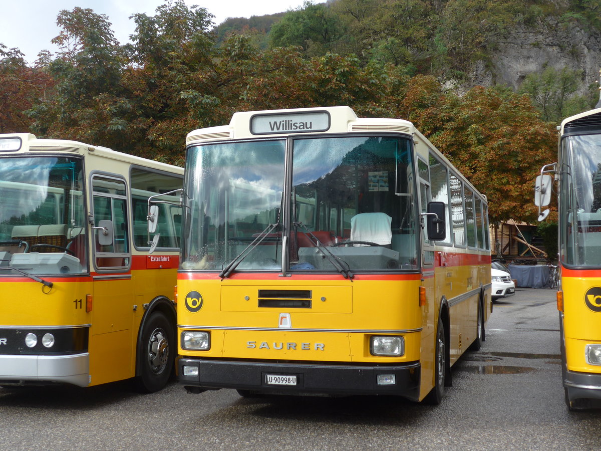 (175'327) - Amstein, Willisau - LU 90'998 U - Saurer/R&J (ex Thepra, Stans Nr. 17; ex Gowa, Stans Nr. 17) am 2. Oktober 2016 in Oensingen, Bad Klus