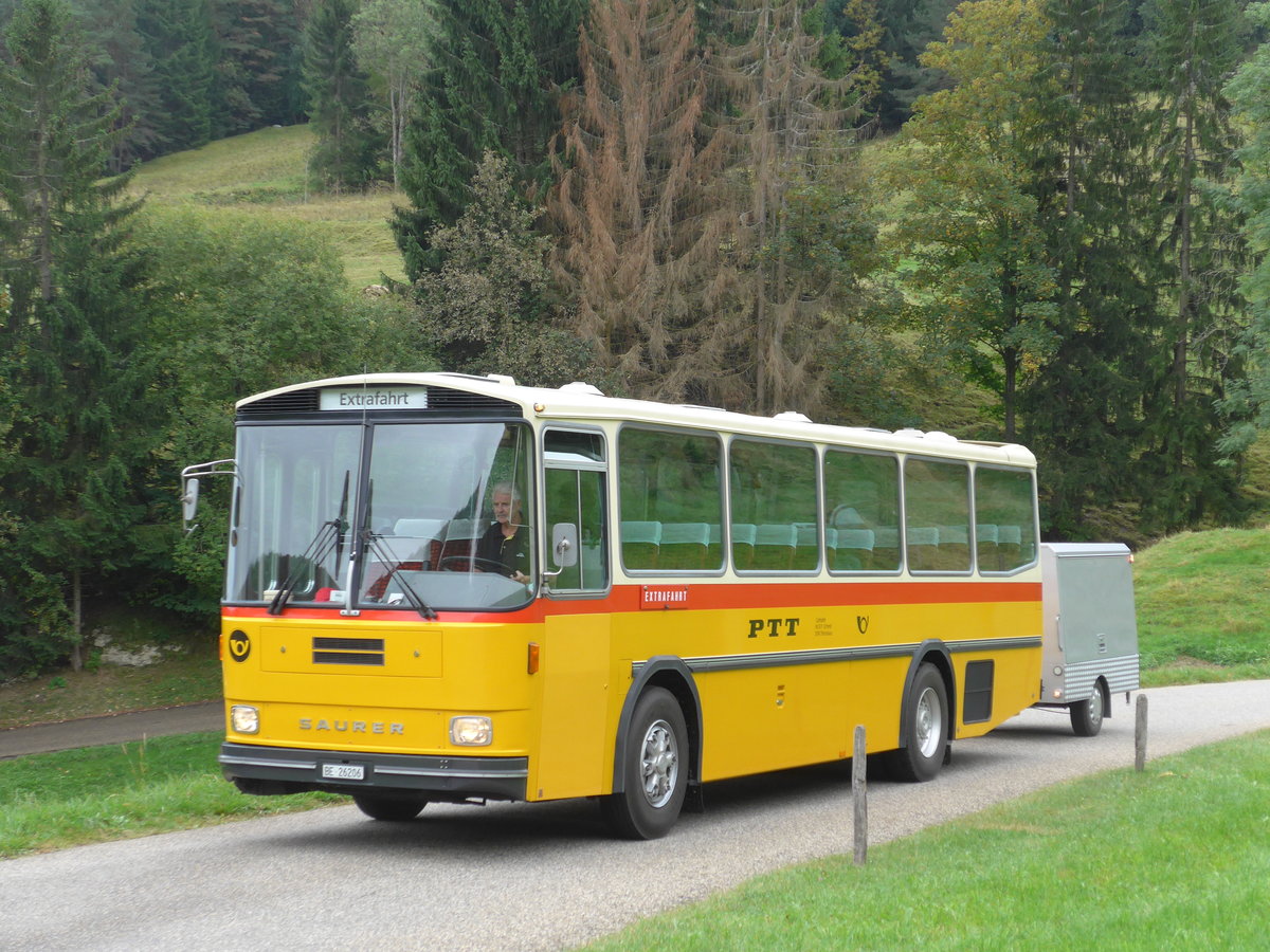 (175'333) - Schmid, Thrishaus - BE 26'206 - Saurer/Tscher (ex P 24'244) am 2. Oktober 2016 am Scheltenpass (Solothurnerseite)