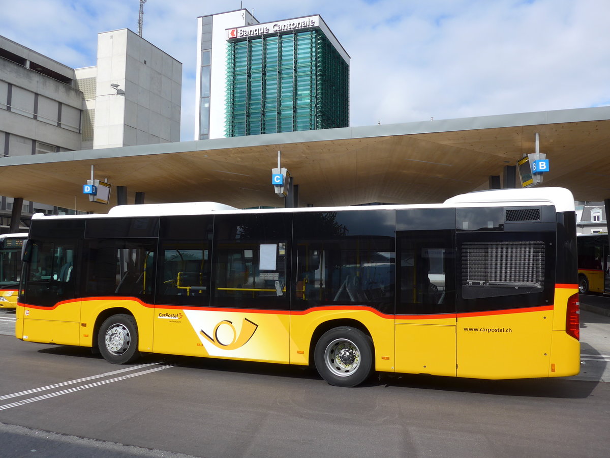 (175'500) - CarPostal Ouest - Nr. 6/JU 36'947 - Mercedes am 7. Oktober 2016 beim Bahnhof Delmont