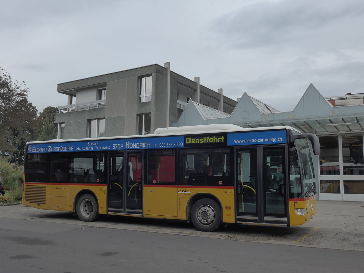 (175'592) - PostAuto Bern - BE 489'810 - Mercedes (ex Portenier, Adelboden Nr. 10) am 14. Oktober 2016 in Thun, Garage STI