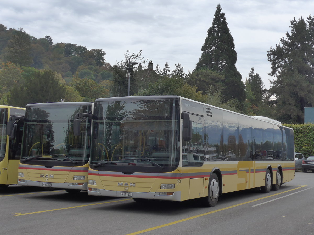 (175'696) - STI Thun - Nr. 132/BE 801'132 - MAN am 17. Oktober 2016 bei der Schifflndte Thun