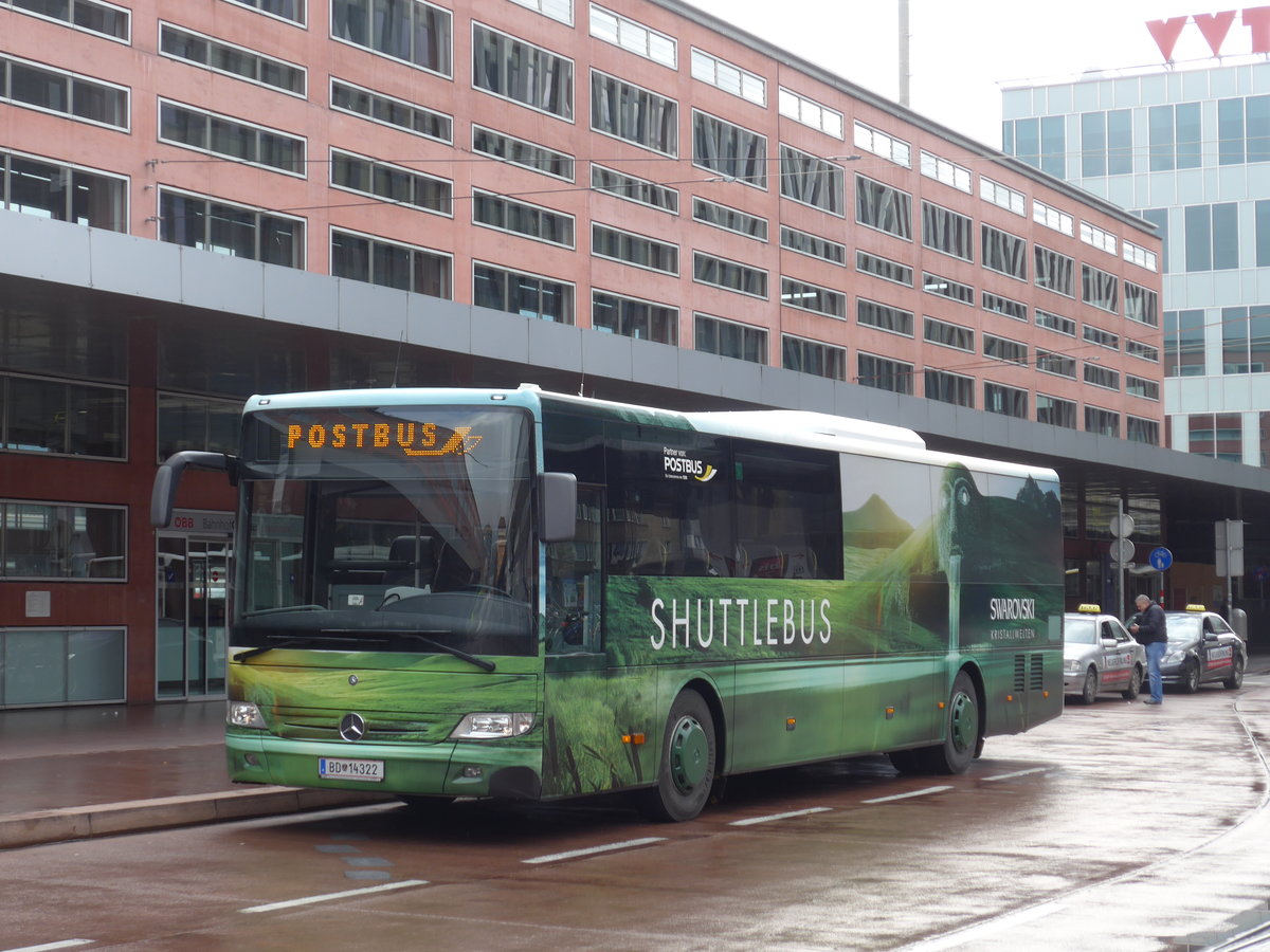 (175'726) - PostBus - BD 14'322 - Mercedes am 18. Oktober 2016 beim Bahnhof Innsbruck