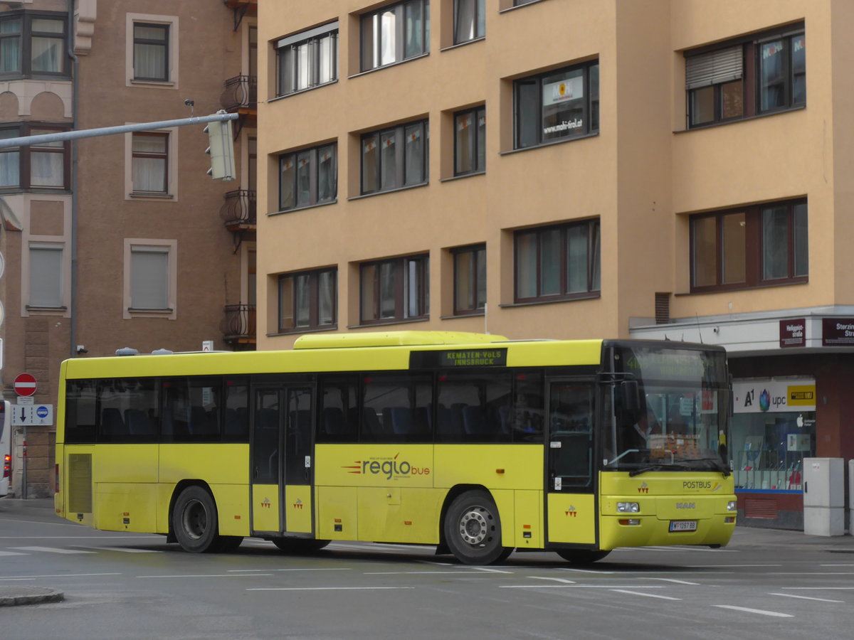 (175'829) - PostBus - W 1267 BB - MAN am 18. Oktober 2016 beim Bahnhof Innsbruck